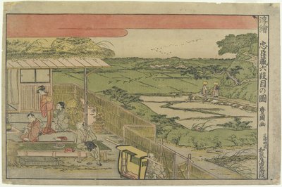 Impresión de perspectiva: Escena del Acto 6 de los Cuarenta y siete Ronin de Utagawa Toyokuni